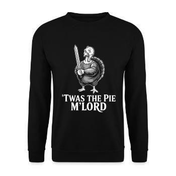 Pie Lord Krieger-Turkey - Unisex Pullover - Schwarz - Vorne - Alina (178cm) & Michal (187cm)
