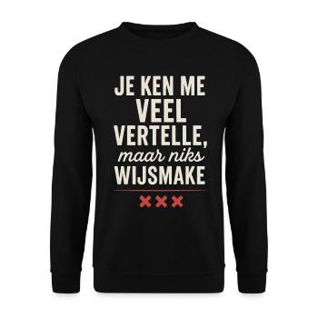 Vous me connaissez beaucoup, mais ne me trompez pas - Sweat-shirt Unisexe - noir - Devant - Alina (178cm) & Michal (187cm)