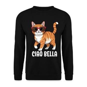 Ciao Bella - Unisex Sweatshirt - black - Front - Alina (178cm) & Michal (187cm)