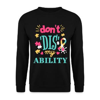 Acceptance instead of prejudice - Unisex Sweatshirt - black - Front - Alina (178cm) & Michal (187cm)