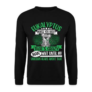 Koala - Unisex Pullover - Schwarz - Vorne - Alina (178cm) & Michal (187cm)