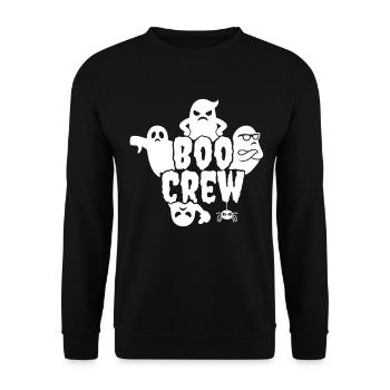 Halloween, Boo Crew, Boo ! Fantômes effrayants et araignée - Sweat-shirt Unisexe - noir - Devant - Alina (178cm) & Michal (187cm)