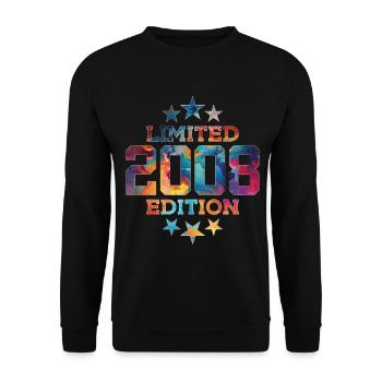 ÉDITION LIMITÉE 2008 18E ANNIVERSAIRE - Sweat-shirt Unisexe - noir - Devant - Alina (178cm) & Michal (187cm)