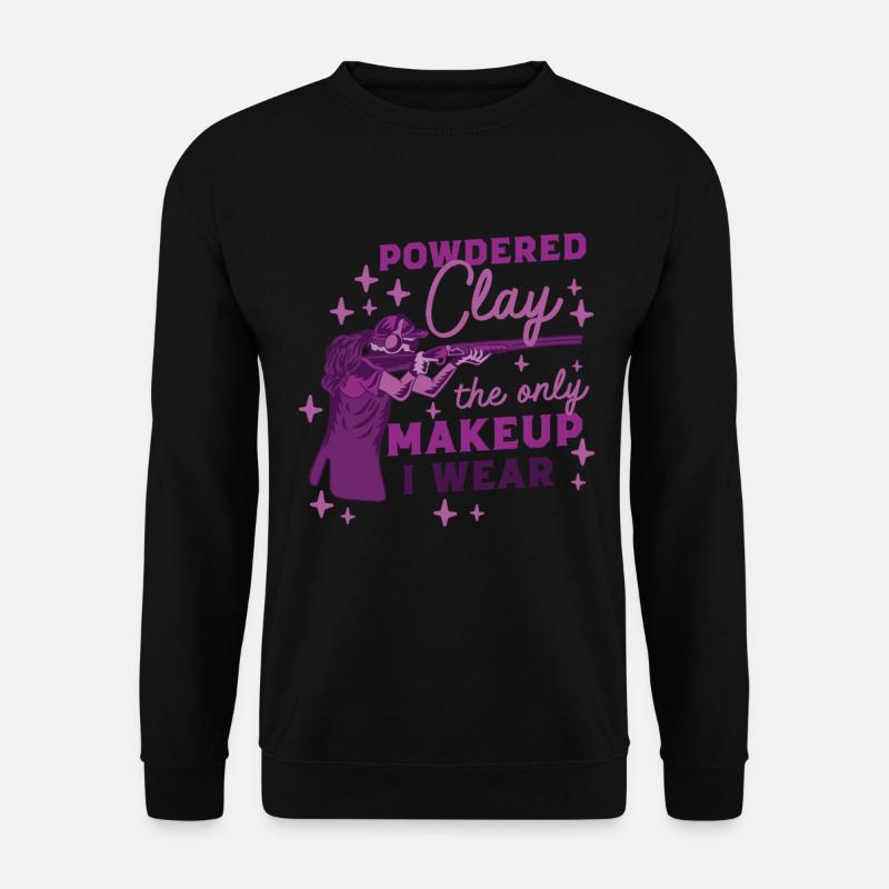 Clay Pigeon Shooting Powdered Clay - Unisex Sweatshirt - black