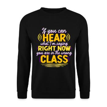 ASL Sign Language Interpreter - Unisex Sweatshirt - black - Front - Alina (178cm) & Michal (187cm)