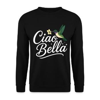Ciao Bella - Unisex Sweatshirt - black - Front - Alina (178cm) & Michal (187cm)
