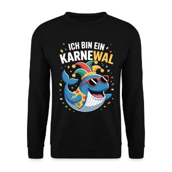 Carnival Carnival Costume, Karnewal, Fasnacht - Unisex Sweatshirt - black - Front - Alina (178cm) & Michal (187cm)