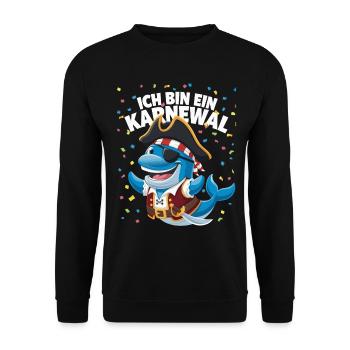 Carnival Carnival Costume, Karnewal, Fasnacht - Unisex Sweatshirt - black - Front - Alina (178cm) & Michal (187cm)