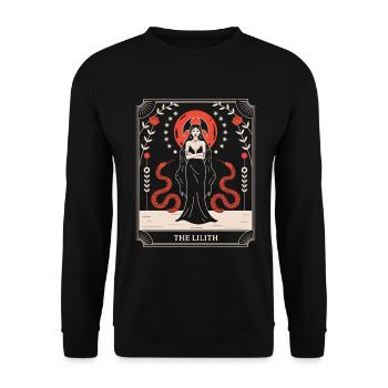 Lilith : Le pouvoir du serpent dans le cadre - Sweat-shirt Unisexe - noir - Devant - Alina (178cm) & Michal (187cm)