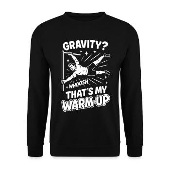 Entraînement de gymnastique callisthénique Gravity - Sweat-shirt Unisexe - noir - Devant - Alina (178cm) & Michal (187cm)