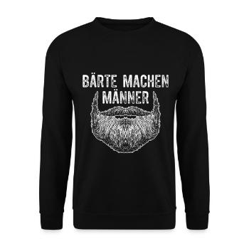 Beards Make Men / Beard, Beard Bearer Saying - Unisex Sweatshirt - black - Front - Alina (178cm) & Michal (187cm)