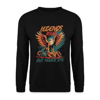 Créatures mythologiques du griffon - Sweat-shirt Unisexe - noir - Devant - Alina (178cm) & Michal (187cm)