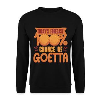 Goetta Wurst 100% Chance Of Goetta - Unisex Sweatshirt - black - Front - Alina (178cm) & Michal (187cm)