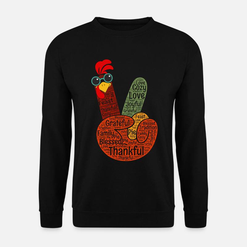 Grateful Peace Sign Hand - Unisex Sweatshirt - black