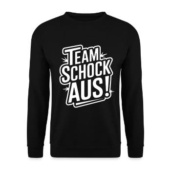 Schocken Team Schock Aus! Würfeln Knobeln Jule - Unisex Pullover - Schwarz - Vorne - Alina (178cm) & Michal (187cm)