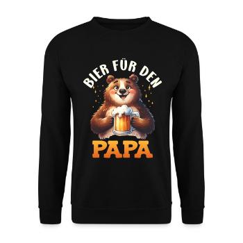 Future papa BIÈRE POUR PAPA Drôle - Sweat-shirt Unisexe - noir - Devant - Alina (178cm) & Michal (187cm)