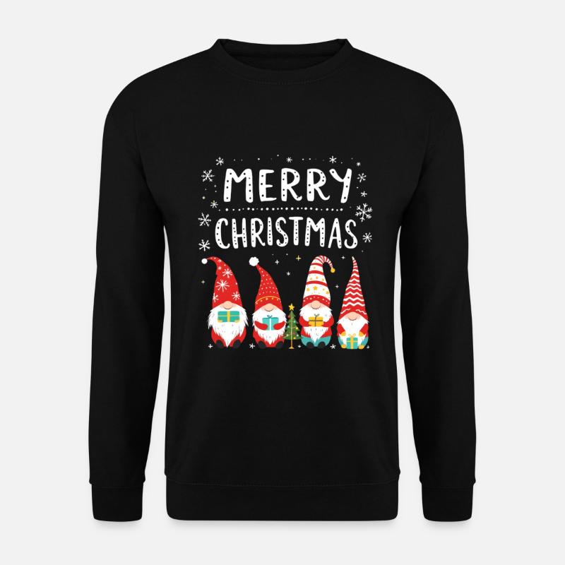 Merry Christmas Gnome Christmas - Unisex Sweatshirt - black