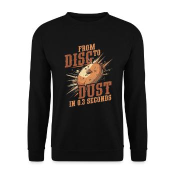 Tir au pigeon d’argile du disque à la poussière - Sweat-shirt Unisexe - noir - Devant - Alina (178cm) & Michal (187cm)
