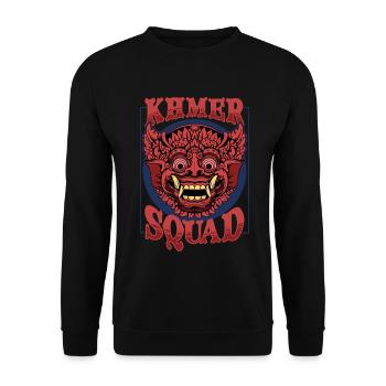 Cambodge Escouade khmère cambodgienne - Sweat-shirt Unisexe - noir - Devant - Alina (178cm) & Michal (187cm)