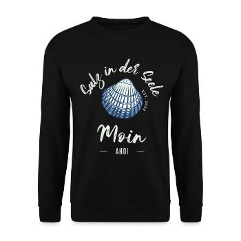 Salt in the Soul | Hello - Unisex Sweatshirt - black - Front - Alina (178cm) & Michal (187cm)