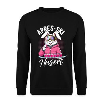 Lapin d’après-ski - Sweat-shirt Unisexe - noir - Devant - Alina (178cm) & Michal (187cm)