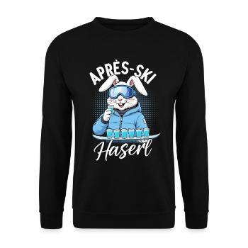 Lapin d’après-ski - Sweat-shirt Unisexe - noir - Devant - Alina (178cm) & Michal (187cm)