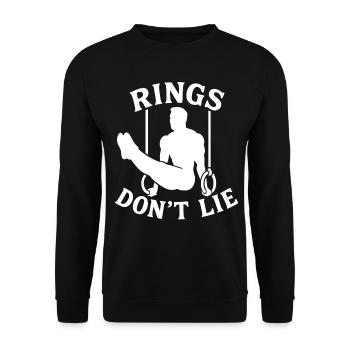 Les anneaux ne mentent pas Gymnastique suédoise Fitness Gym Training - Sweat-shirt Unisexe - noir - Devant - Alina (178cm) & Michal (187cm)