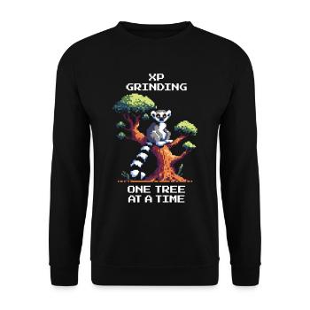 Grinding XP: One Tree at a Time | Lemur - Unisex Sweatshirt - black - Front - Alina (178cm) & Michal (187cm)
