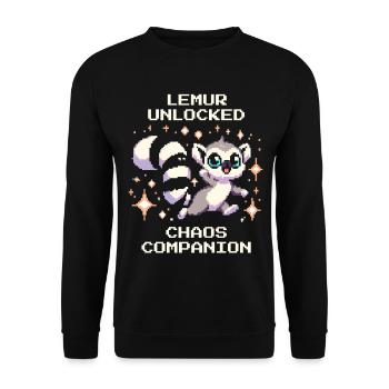 Lemur Unlocked | Chaos Companion, RPG - Unisex Sweatshirt - black - Front - Alina (178cm) & Michal (187cm)
