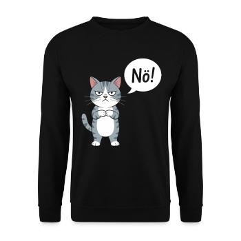 Non! Drôle de chat avec dicton - Sweat-shirt Unisexe - noir - Devant - Alina (178cm) & Michal (187cm)