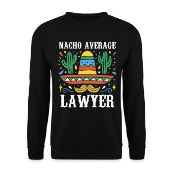 Illustration de l’avocat moyen Nacho - Sweat-shirt Unisexe - noir - Devant - Alina (178cm) & Michal (187cm)