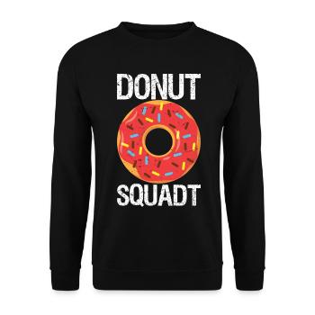 Donut Squad Mignon Donut Saupoudrer Lover Anniversaire - Sweat-shirt Unisexe - noir - Devant - Alina (178cm) & Michal (187cm)