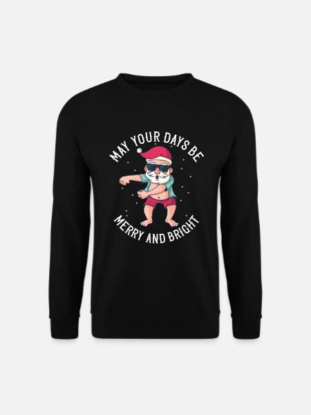 Dabbender Santa - Dem Nikolaus ist es nicht kalt - Unisex Pullover - Schwarz
