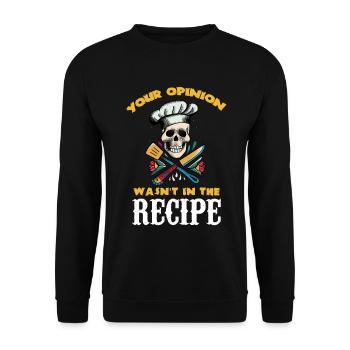 Votre avis n’était pas dans la recette - Sweat-shirt Unisexe - noir - Devant - Alina (178cm) & Michal (187cm)