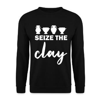 Seize The Day Trophäen Silhouette - Unisex Pullover - Schwarz - Vorne - Alina (178cm) & Michal (187cm)