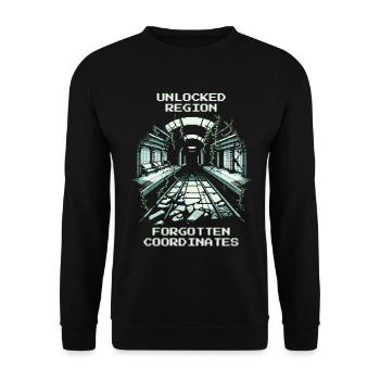 Region Unlocked: Forgotten Coordinates - Unisex Sweatshirt - black - Front - Alina (178cm) & Michal (187cm)