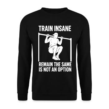 Entraînez-vous Insane Gymnastique suédoise Fitness Gym Entraînement - Sweat-shirt Unisexe - noir - Devant - Alina (178cm) & Michal (187cm)