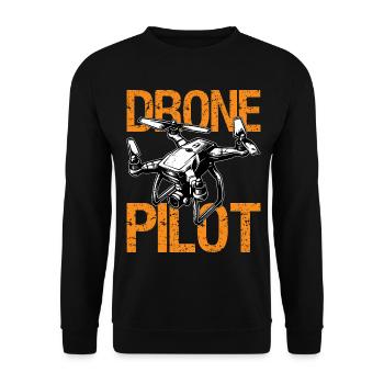 Drone Life Pilot Quadcopter Gift RC - Unisex Sweatshirt - black - Front - Alina (178cm) & Michal (187cm)