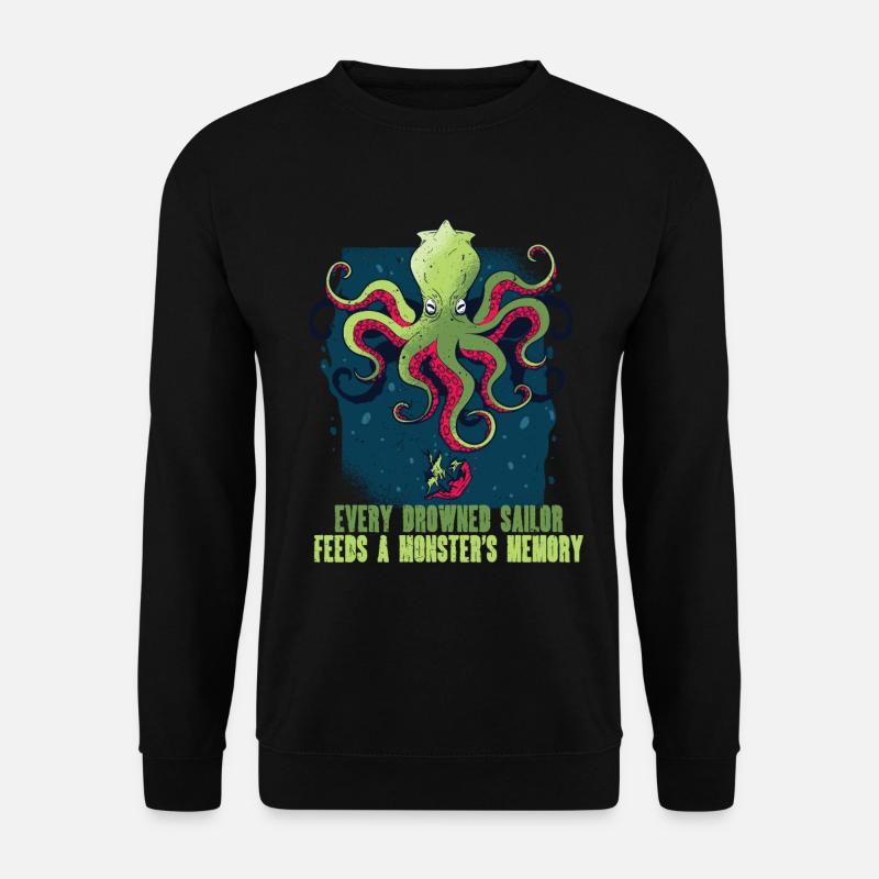 Kraken Mythologische Kreaturen - Unisex Pullover - Schwarz