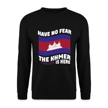 Cambodge Cambodgien Les Khmers sont là - Sweat-shirt Unisexe - noir - Devant - Alina (178cm) & Michal (187cm)