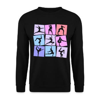 Gymnastique Gymnastique Enfants Filles Femmes - Sweat-shirt Unisexe - noir - Devant - Alina (178cm) & Michal (187cm)