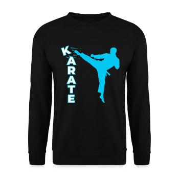 Karaté, Karaté Combattant, Arts martiaux, Karaté Kick - Sweat-shirt Unisexe - noir - Devant - Alina (178cm) & Michal (187cm)