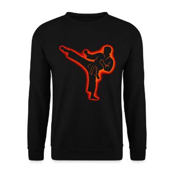 Karaté, Karaté Combattant, Arts martiaux, Taekwondo - Sweat-shirt Unisexe - noir - Devant - Alina (178cm) & Michal (187cm)