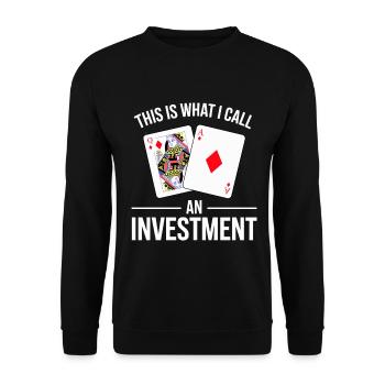 Blackjack Saying Design - Unisex Sweatshirt - black - Front - Alina (178cm) & Michal (187cm)