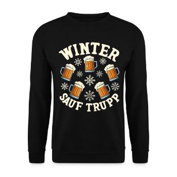 Winter Booze Squad - Unisex Sweatshirt - black - Front - Alina (178cm) & Michal (187cm)
