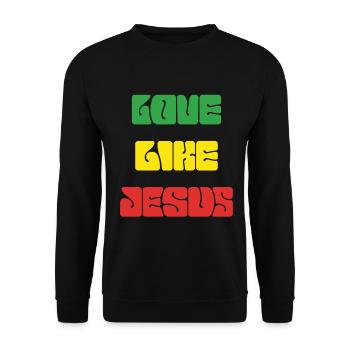 Vie amoureuse Jésus Popart - Sweat-shirt Unisexe - noir - Devant - Alina (178cm) & Michal (187cm)