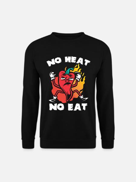 Chili Heart No Meat - Unisex Sweatshirt - black