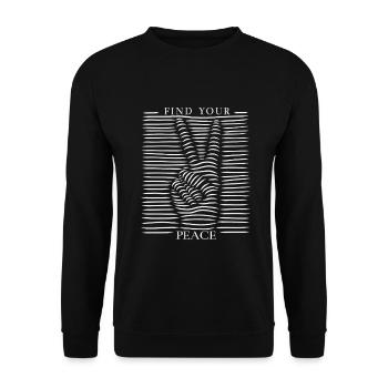 Yoga Meditation - Finde deine inneren Frieden  - Unisex Pullover - Schwarz - Vorne - Alina (178cm) & Michal (187cm)