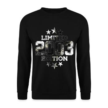 LIMITED EDITION 2003 23RD BIRTHDAY - Unisex Sweatshirt - black - Front - Alina (178cm) & Michal (187cm)