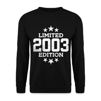 LIMITED EDITION 2003 23RD BIRTHDAY - Unisex Sweatshirt - black - Front - Alina (178cm) & Michal (187cm)